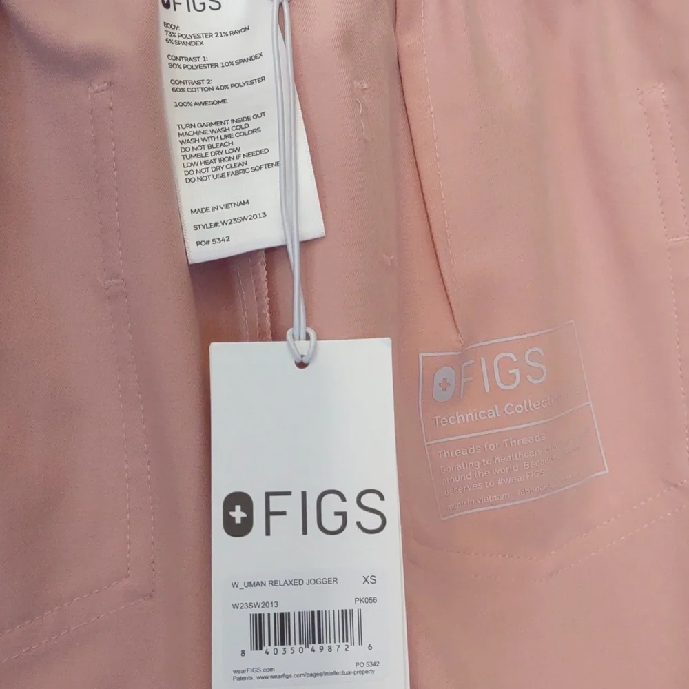 Figs Uman Relaxed Joggers - Pink Sand - Picture 4 of 4